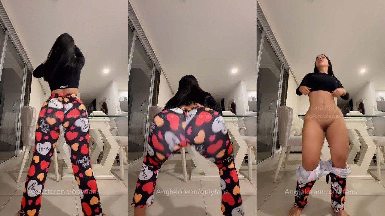 Angie Lorena quitándose la ropa en baile sexi