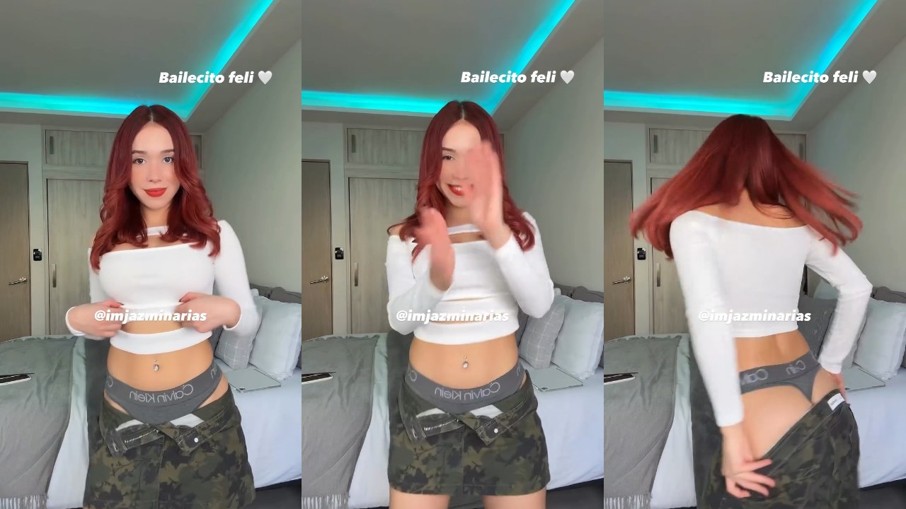 Jazmin Arias moviendo el culo para sus Fans