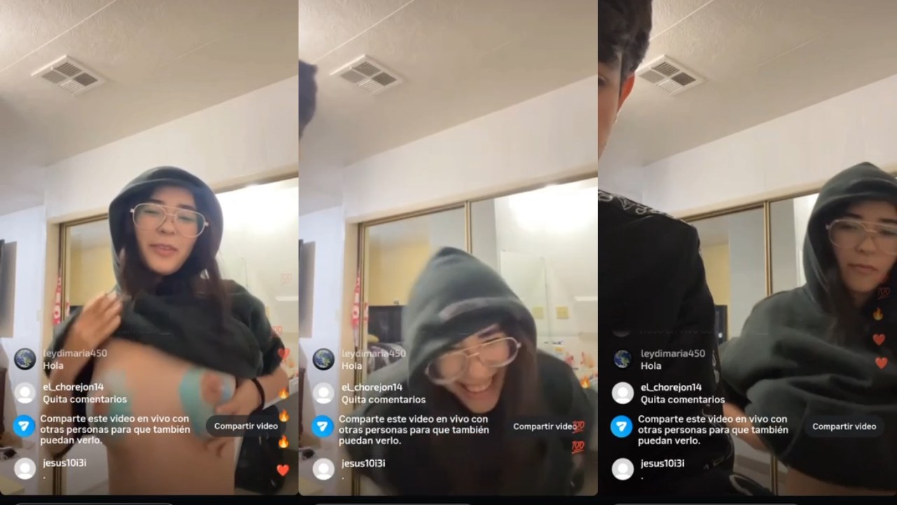 La gabito mostrando las tetas en Live de Instagram