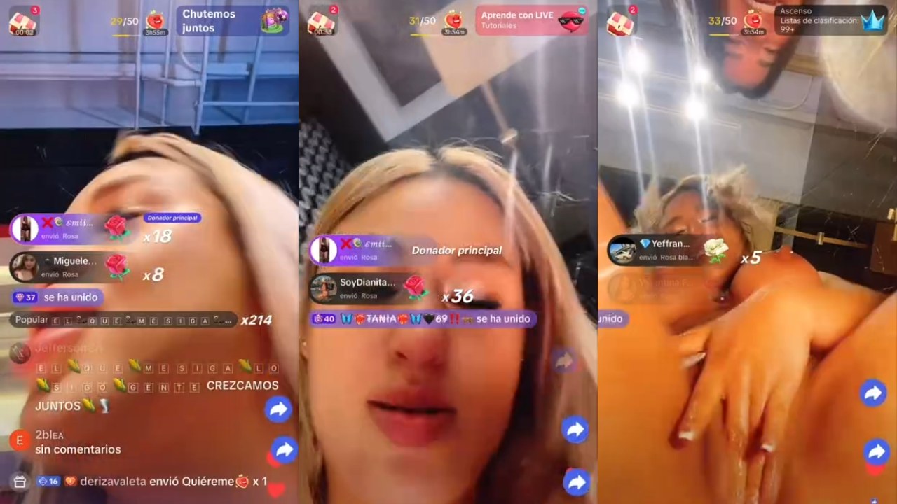 Laura Mendoza y La favorita en reto de Lluvia en tik tok