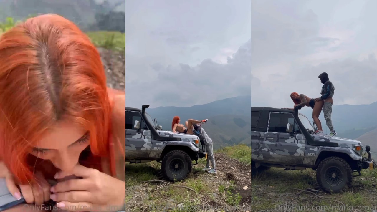 María del Mar Cogiendo al aire libre con su primo