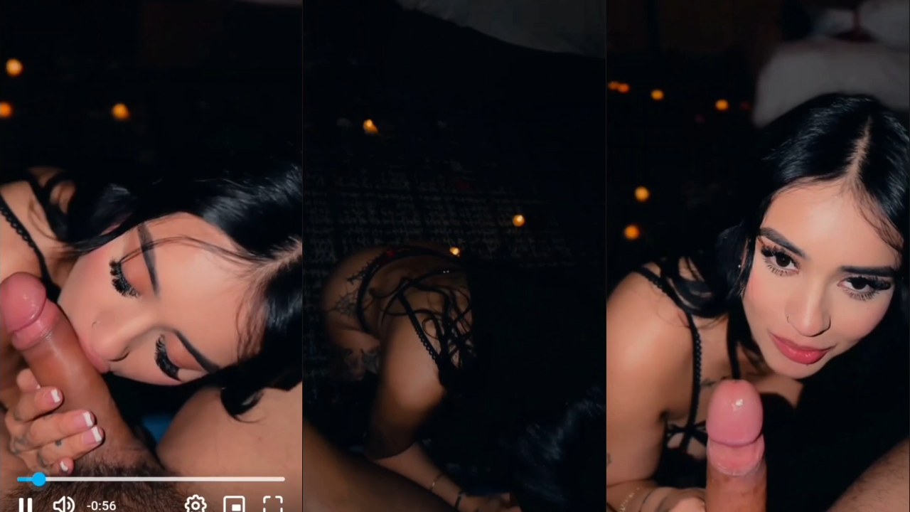 Marlene Santana mamando la verga de su novio