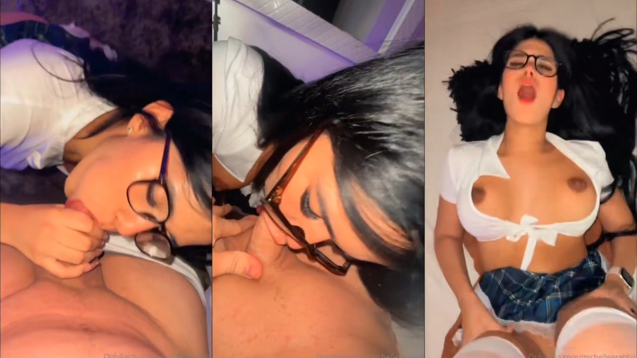 Michelle Rabbit follando duro vestida de colegiala sexi