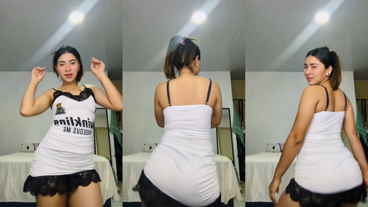Rebeca Mairena bailando sensualmente se le ve el culo
