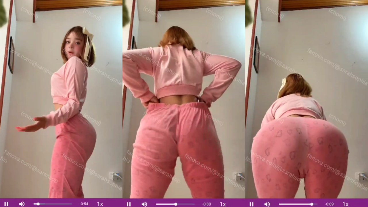 Sarah Sophia bailando sensualmente para sus fans en Fanova