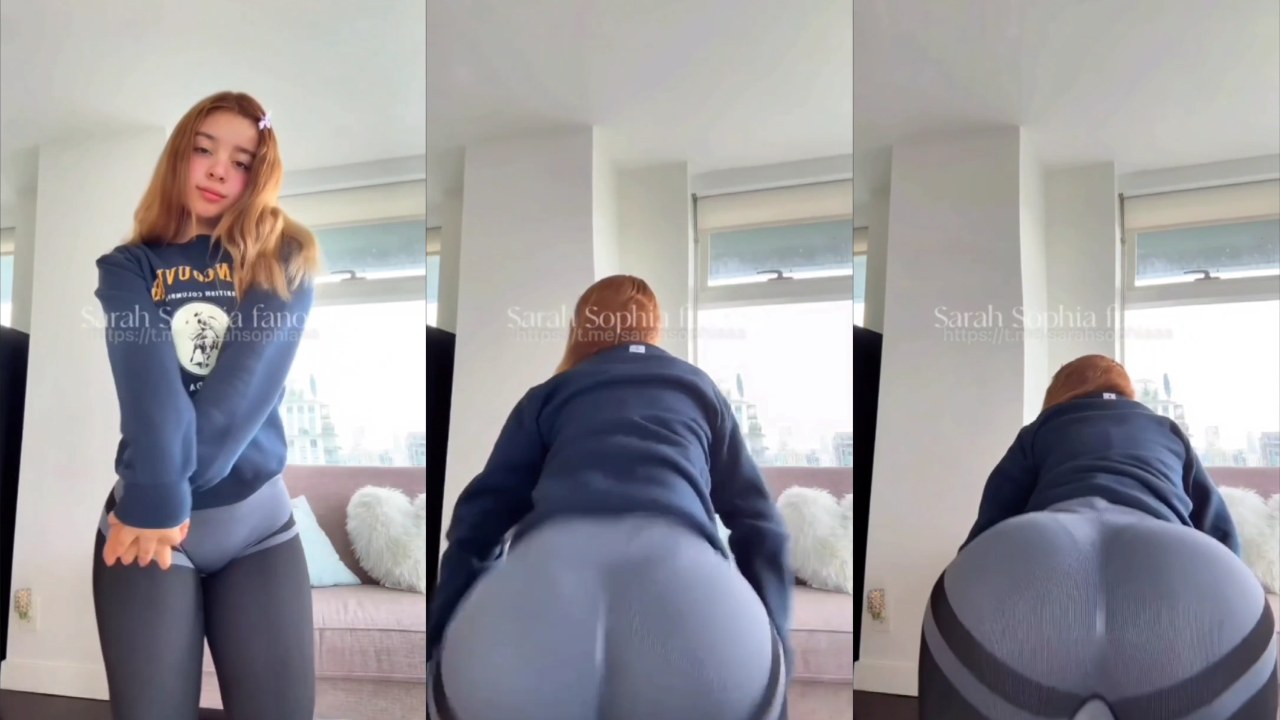 TikToker Sarah Sophia haciendo twerking XXX