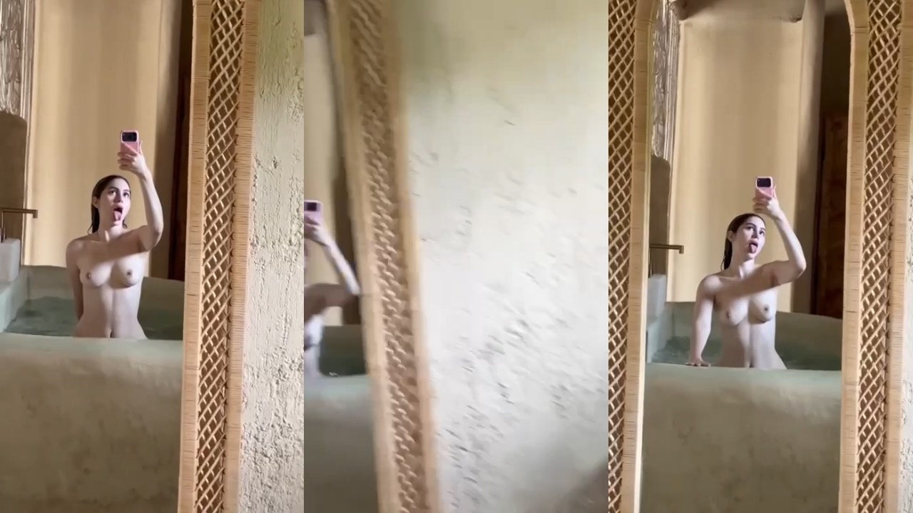 Valentina Quintero desnuda en la bañera